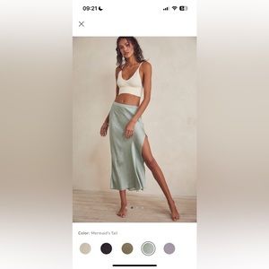 Free people sweet talker half slip in mermaids tail color